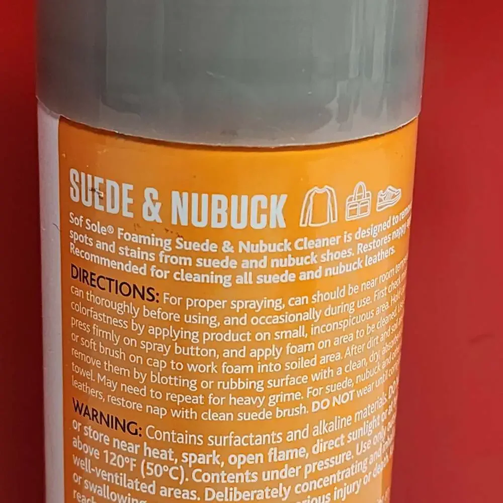 Sof Sole Suede and Nubuck Foaming Shoe Cleaner 9 oz with Brush Top